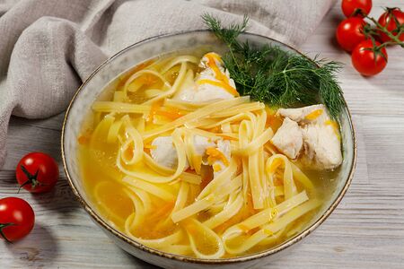 Суп с лапшой и курицей