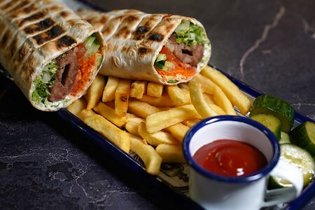 Шаурма с люля-кебаб из говядины