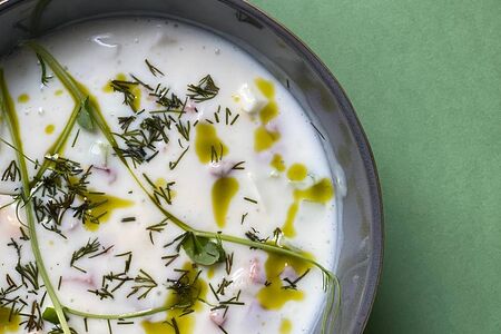 Окрошка с курицей