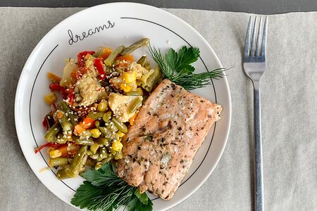 Горбуша из печи