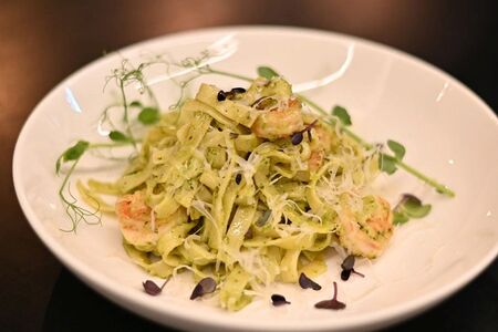 Фетучини с креветками