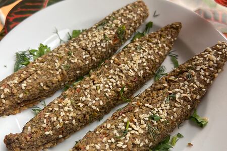 Кебабы из фасоли и грибов постные