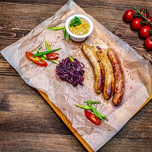 Колбаски куриные с зеленью