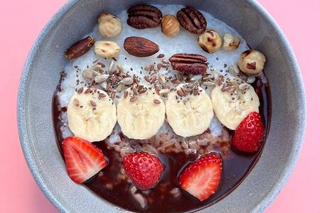 Рисовая с нутеллой и бананом