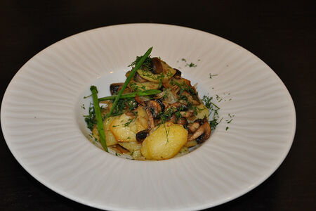 Картошка жареная с грибами