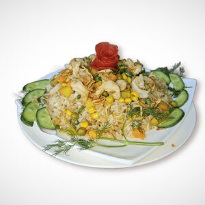 Жареный рис с морепродуктами
