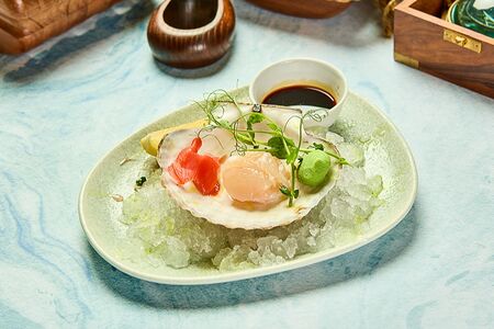 Приморский живой гребешок среднего размера