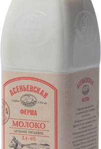 Бзмж Молоко пастеризованное Есо 3.2% 900мл Асеньевска ферма
