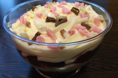 Трайфл с шоколадом и малиной