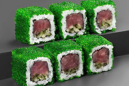 Ролл Калифорния с тунцом зеленый