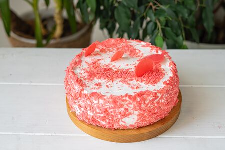 Сырно-клубничный кейк