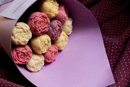 Шоколадные пионы в букет