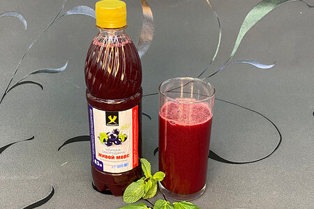 Морс живой Чёрная смородина собственного приготовления