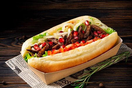 Хот-дог с рубленым мясом