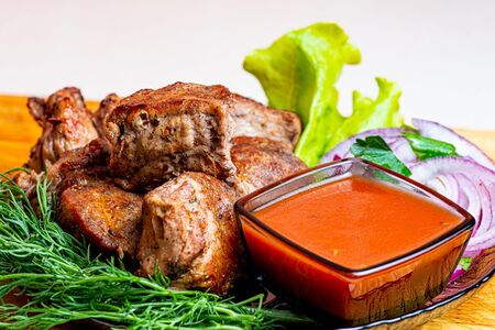 Шашлык из cвинoй корейки для любителей мяса по постнее