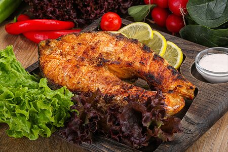 Семга на мангале