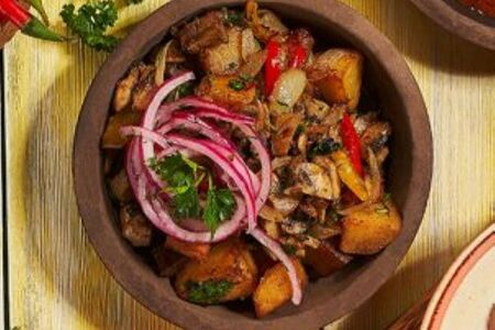 Оджахури с грибами