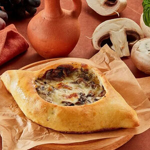 Мини-хачапури с грибами и сыром