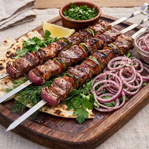 Шашлык из бараньей мякоти 