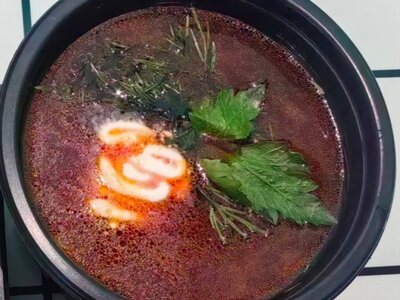 Борщ с ребром