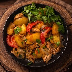 Рагу по-кавказски с курицей