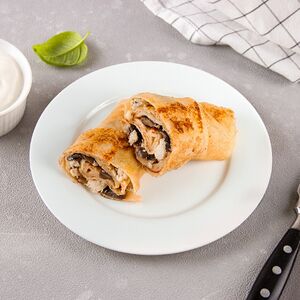 Блинчик с курицей и грибами
