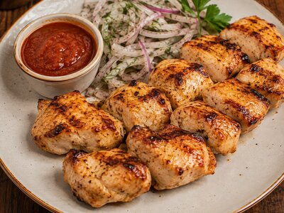 Шашлык из куриной грудки 