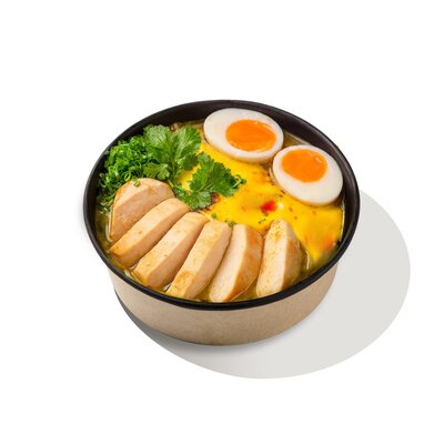 Сырный рамен с курицей