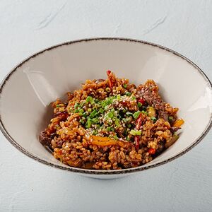 Рис с говядиной и овощами 