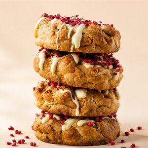 Печенье фисташка с малиной