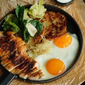 Драники с курицей 