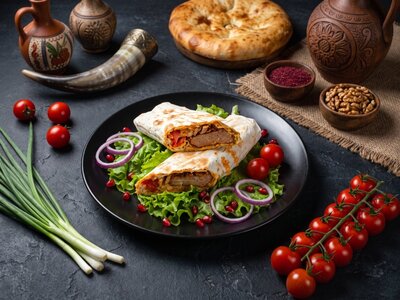 Шаурма с люля из курицы