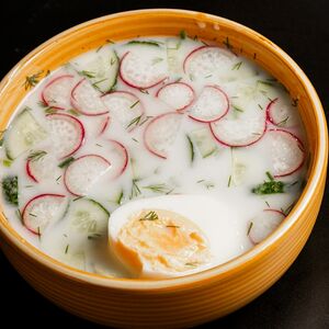 Окрошка на мацони с цыпленком