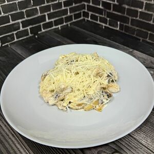 Паста-курица с грибами