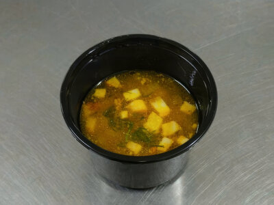 Суп картофельный с клецками и грудинкой
