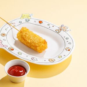 Корн-дог с тянущимся сыром 
