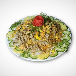 Жареный рис с говядиной