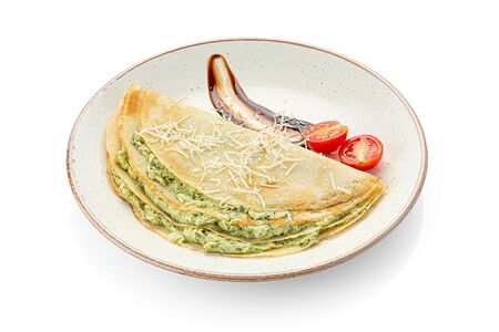 Блинчики с сулугуни и шпинатом