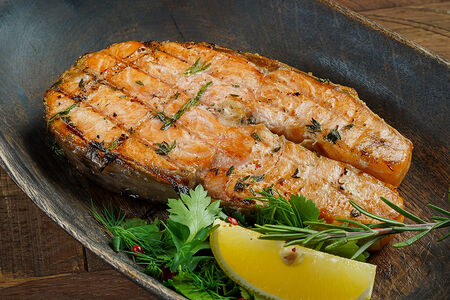 Семга на мангале