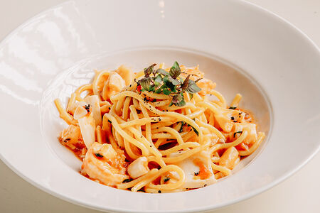 Спагетти с морепродуктами