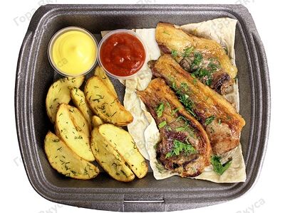 Корейка баранина на углях (гарнир4) 200/100/30/30 г