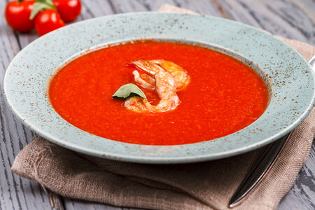 Гаспачо с креветками