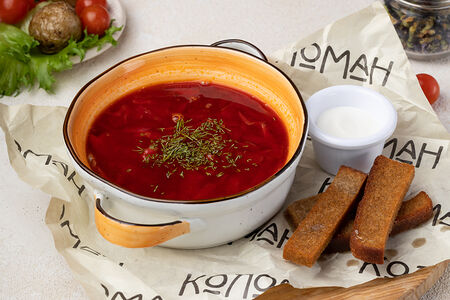 Борщ со сметаной