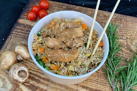 Тяхан с курицей