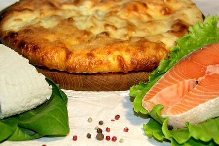 Осетинский пирог с семгой