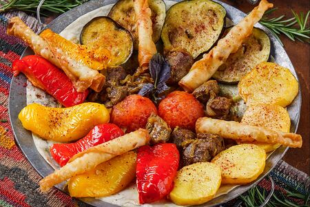 Садж-кебаб из баранины