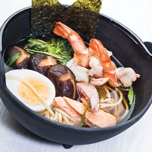 Суп-лапша с тигровыми креветками