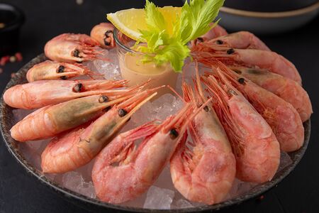 Креветки с соусом Кимчи