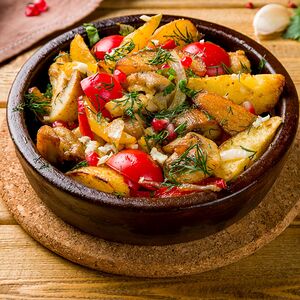 Оджахури с грибами