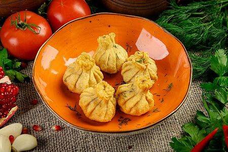 Мини-хинкали жареные